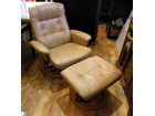 CHAIRWORKS リクライニング回転式本革チェア オットマン付の詳細ページを開く