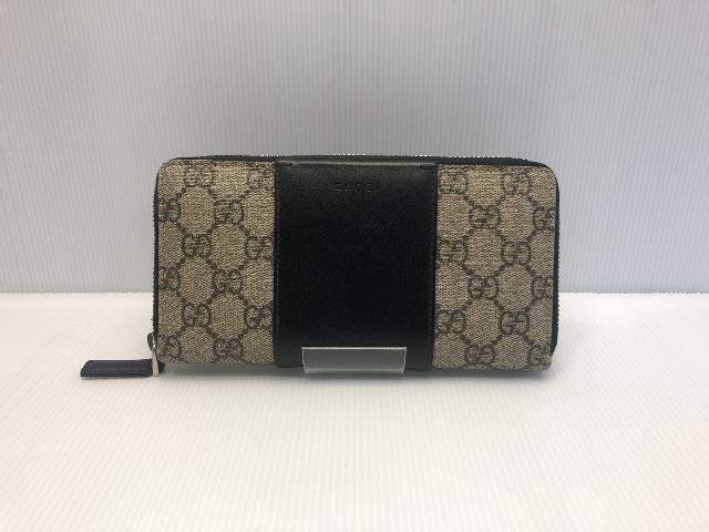 GUCCI グッチ GGスプリーム ラウンドファスナー 長財布