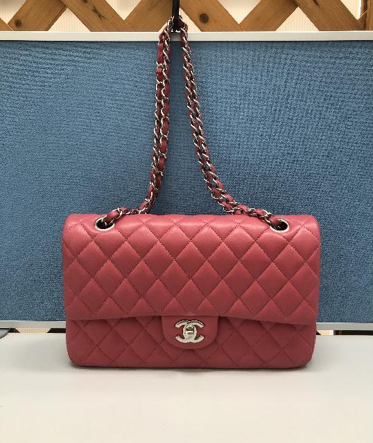 CHANEL マトラッセ Wチェーン ラムスキン ショルダーバッグ