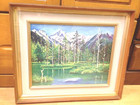 油絵 「日垣 明貫」 1976年 F6号 木製枠額 風景画の詳細ページを開く