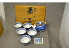 有田焼 梁山 祥瑞だみ桜 染付 木箱 茶器揃の詳細ページを開く
