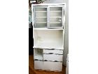 松田家具 キッチンボード レンジダッシュ ホワイト 食器棚 W900㎜ 上部スライド扉ロック機能付 の詳細ページを開く