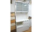 松田家具 キッチンボード レンジ ホワイト 食器棚 W1000㎜ 上部スライド扉 中古品の詳細ページを開く