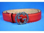 GUCCI インターロッキング ベルト 370543 80・32 ベルト：レッド/バックル：GGゴーの詳細ページを開く