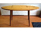 木製　シンプル ハンドメイド風 サーフボード型 サイドテーブル W79㎝ 中古品の詳細ページを開く