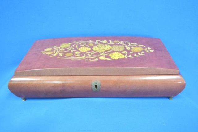 REUGE リージュ オルゴール付宝石箱 象嵌 （ 西洋アンティーク