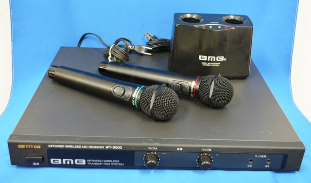 BMB ワイヤレス カラオケマイク JOYSOUNDｘUGA 2本 MC-330 レシーバー WT-