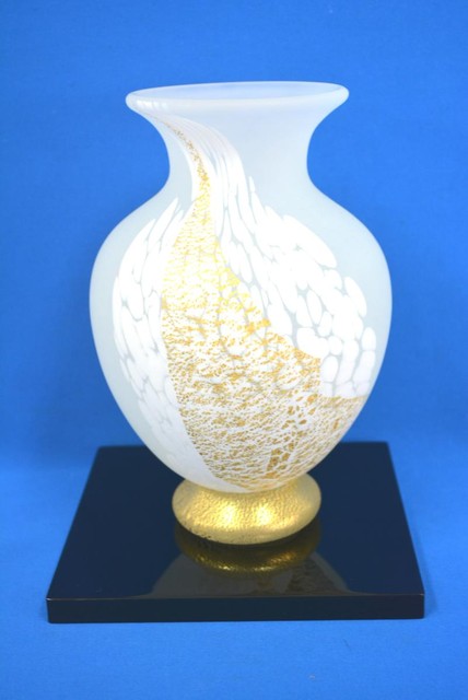ガラス工芸 岩田糸子作 - 花瓶