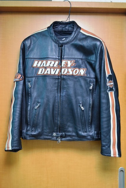 HARLEY DAVIDSON ハーレーダビットソン 革 トルクレザージャケット オレンジライン 9（メンズジャケット）の買取価格 （ID