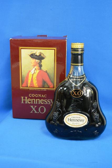 【未開栓】 中紙袋 箱あり コニャック Hennessy ヘネシー XO 金キャップ グリーンボ