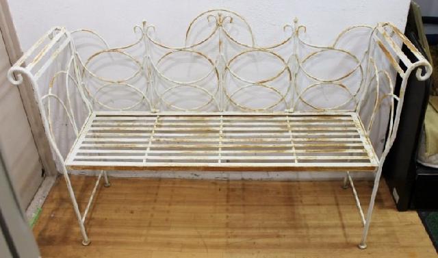 アイアンアンティーク風ベンチ フランスアンティーク調 デコレーション