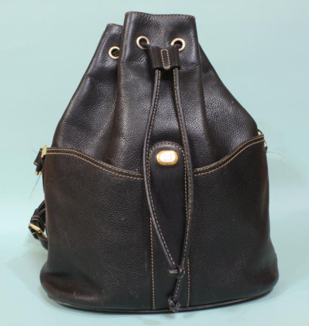 【高額買取No.1への挑戦！モノパーク】dunhill 巾着型 ショルダーバッグ ダンヒル 黒系