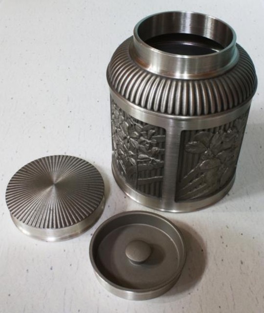 【高額買取No.1への挑戦！モノパーク】錫製 茶筒 ロイヤルセランゴール ピューター 茶入