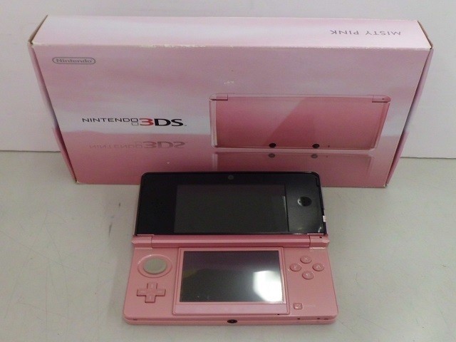  【高額買取No.1への挑戦！モノパーク】Nintendo 3DS ミスティピンク　箱あり