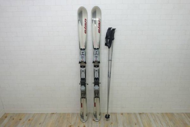 ELAN INTEGRA PRO 134 cm ミッドスキー elan INTEGRA COMPREX 134cm ビンディング ストック付き （ スキー）の