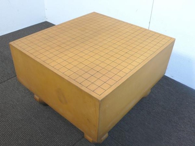 足付）囲碁セット 囲碁セット 囲碁盤 碁石 那智黒？ 蛤？ 木製足付