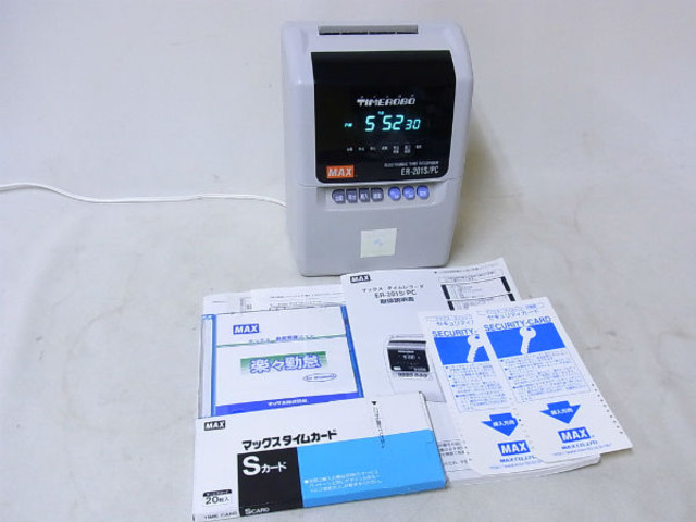 タイムレコーダー MAX マックス ER-201S/PC 中古 タイムロボ