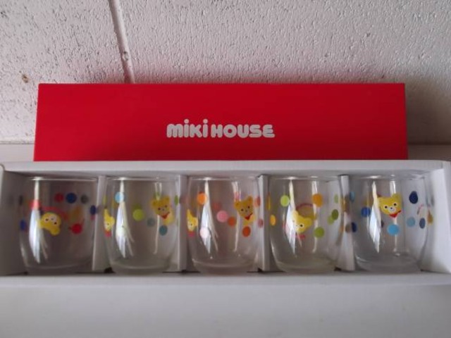 miki HOUSE ミキハウス ガラス コップ 5個セット （ ガラス製品）の 