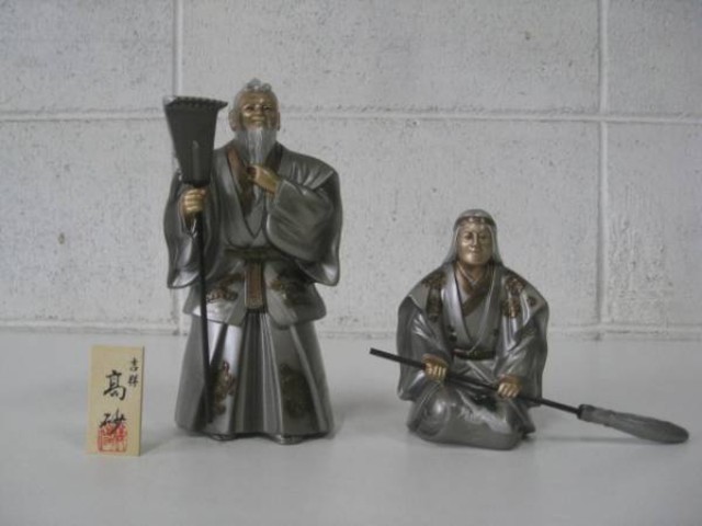 高砂人形 高砂人形 木目込 春日小金襴 頭作家：熊倉聖祥作