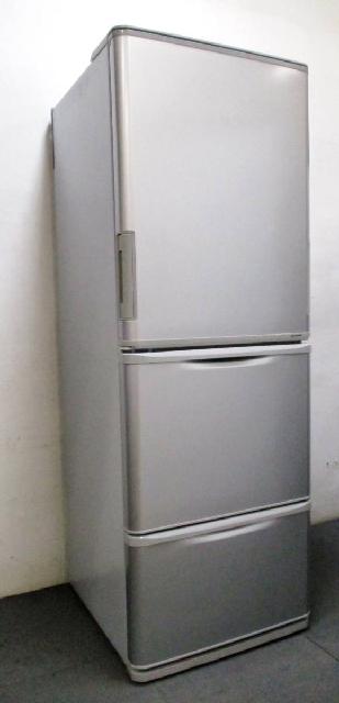 SHARP/シャープ SJ-W351D-S ノンフロン冷凍冷蔵庫 (350L・どっちもドア) 3ドア