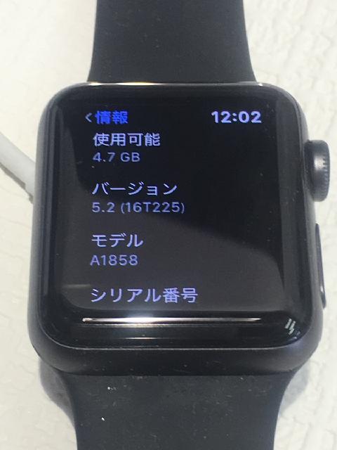 Apple Watch Series 3 GPSモデル 38mm MTF02J/A