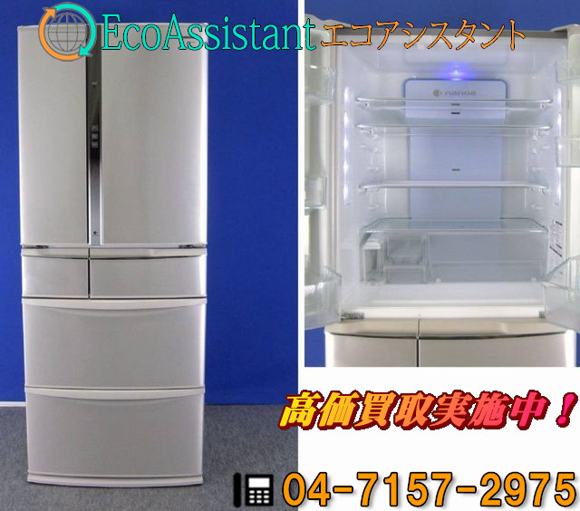 Panasonic 6ドア冷蔵庫 NR-F457T-W 2013年製 451L - キッチン家電