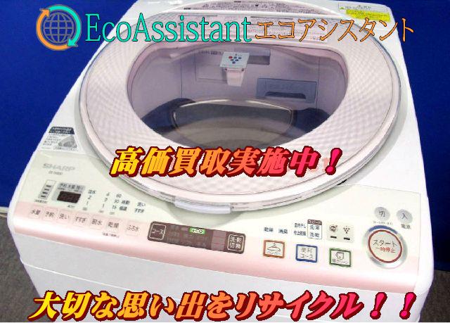 シャープ 8.0kg洗濯乾燥機 ES-TX830-P 八千代市 出張買取 エコアシスタント