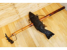 レトロ 自由鉤 鯉彫刻 木製 囲炉裏道具古道具の詳細ページを開く