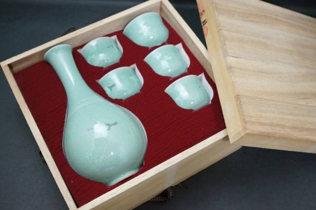 高麗青磁 韓國陶窯酒器揃