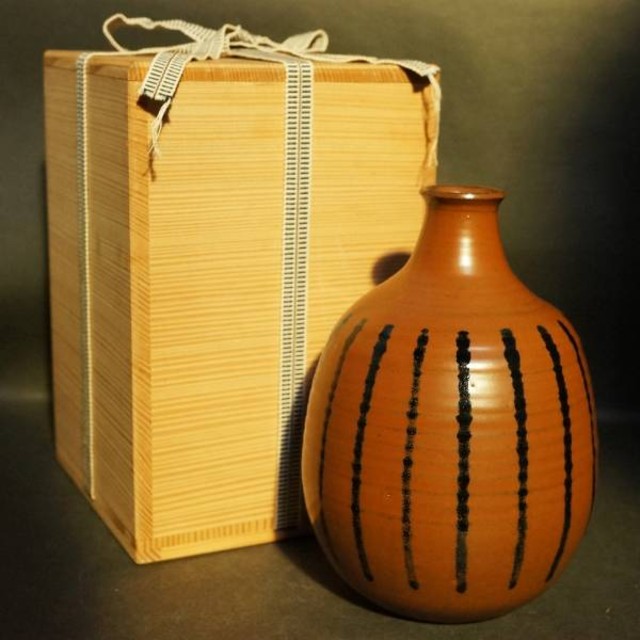 狭間窯 加藤滝川作柿釉