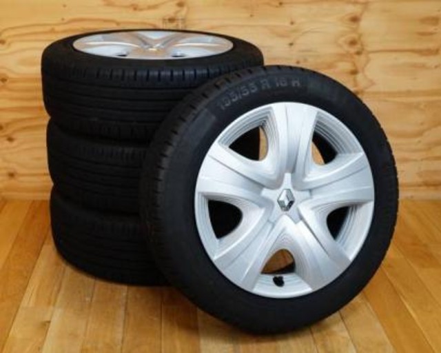 ルノー 純正ホイール 16×6.5J +44 PCD100 コンチネンタルタイヤ 