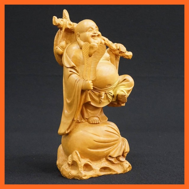 七福神 布袋尊 立像 木彫り 木製 彫刻