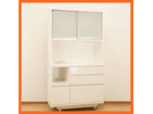 松田家具 キッチンボード 食器棚 ホワイト 収納家具幅118cmの詳細ページを開く