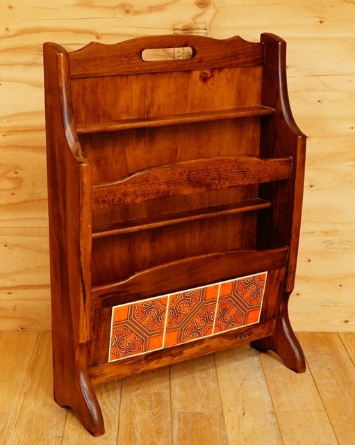 マガジンラック 松本民芸家具 無垢 雑誌入れ 浜本工芸 マガジンラック 雑誌入れ 収納家具 （ 本棚）の買取価格 （ID