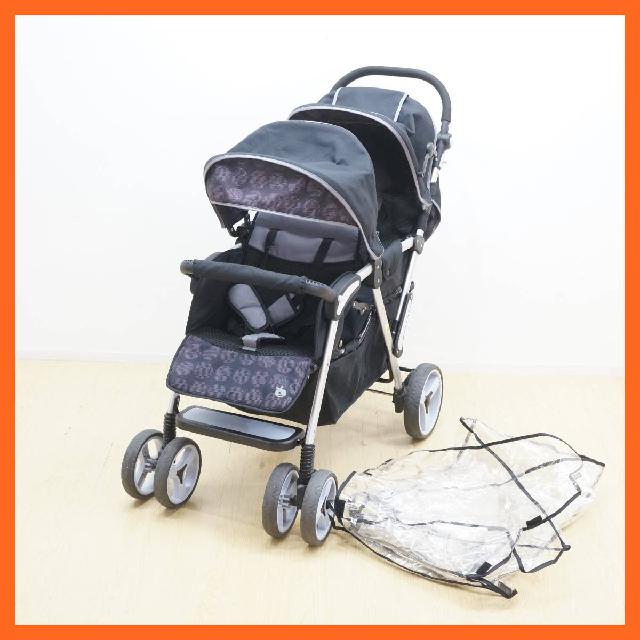 日本育児 縦型二人乗り ベビーカー 双子用 Twin Pram ツインプラム