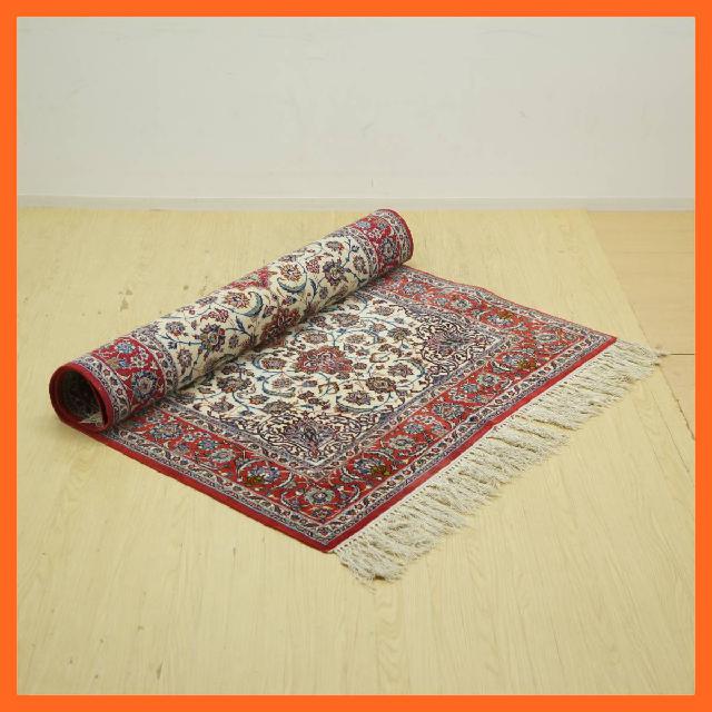 ペルシャ絨毯 レッド系 赤系 約111.5×159.7cm ラグ マット カーペッ