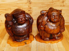 七福神木彫 大黒天 恵比寿 木製 彫刻 置物の詳細ページを開く