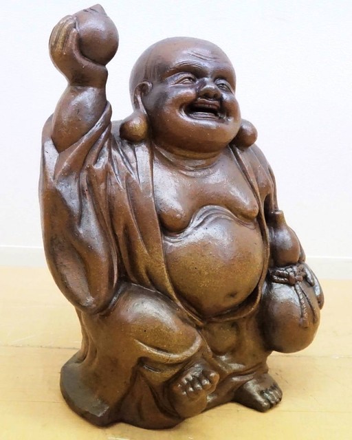 ⭐備瀬焼 布袋像！遺品少数 江戸時代 伊部 型物 置物 飾り レア