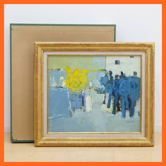 公式通販サイトセール 坂田京一 油彩 「モンマルトル」 10F 油絵 額装 （ 絵画）の買取 絵画