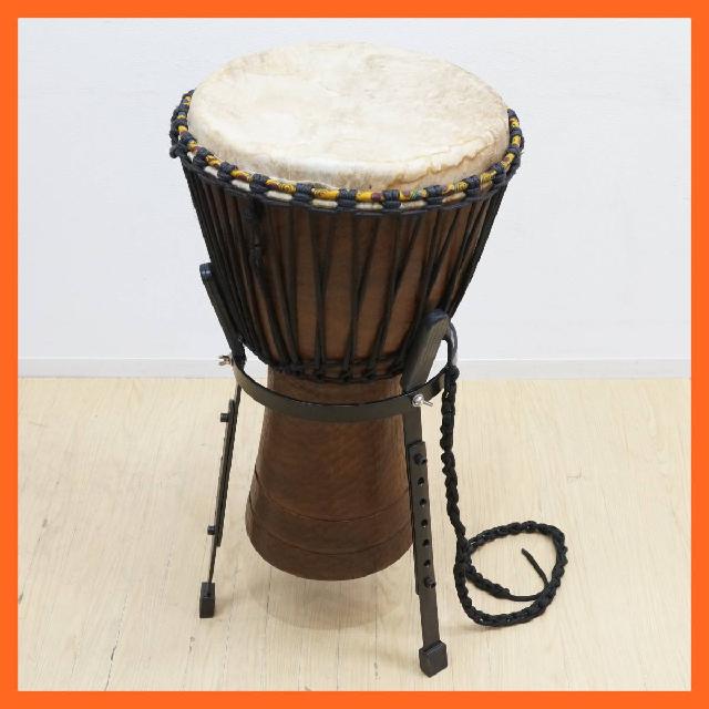 楽器 TRIBAL BEAT ジャンベ 山羊革 スタンド付き 民族楽器