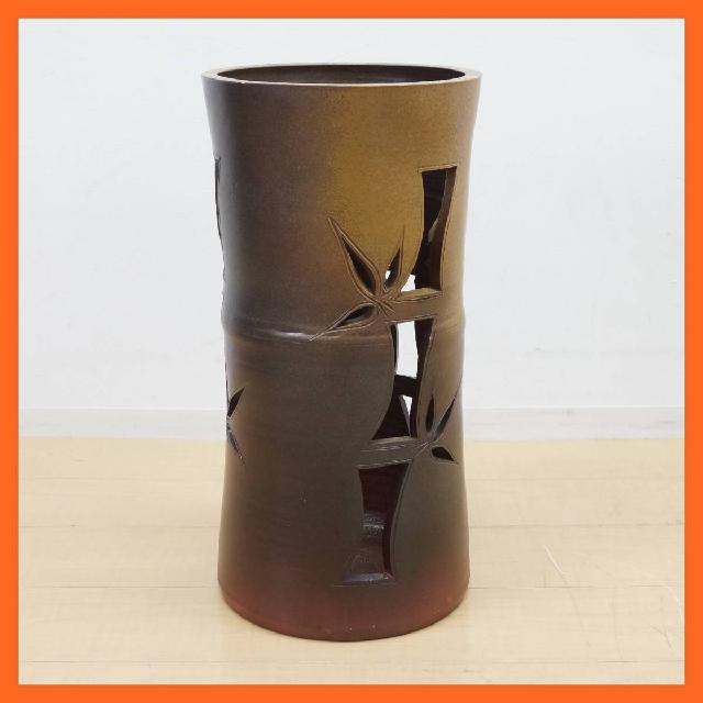 陶器　傘立て(茶系)1 陶器 傘立て(茶系)1 つけれ