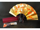 宮脇賣扇庵 飾舞扇 木付小桜 紅葉 金地 台付の詳細ページを開く