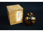 漆器 蒔絵茶入 花紋 漆塗り 茶道具の詳細ページを開く