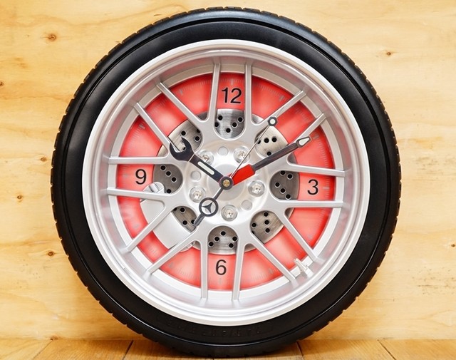 アナログ時計 タイヤ型時計 壁掛け タイヤクロック 掛け時計・置時計