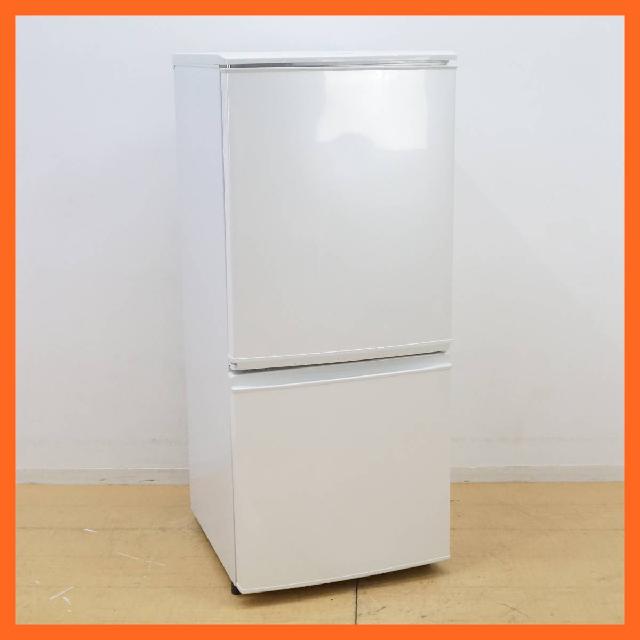 シャープ 2ドア 冷凍冷蔵庫 137L SJ-D14B-W つけかえどっちもドア 耐熱トップ