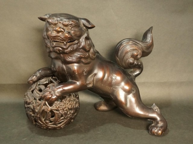 鋳鉄製 玉乗り獅子 （ その他アンティーク）の買取価格 （ID:237563