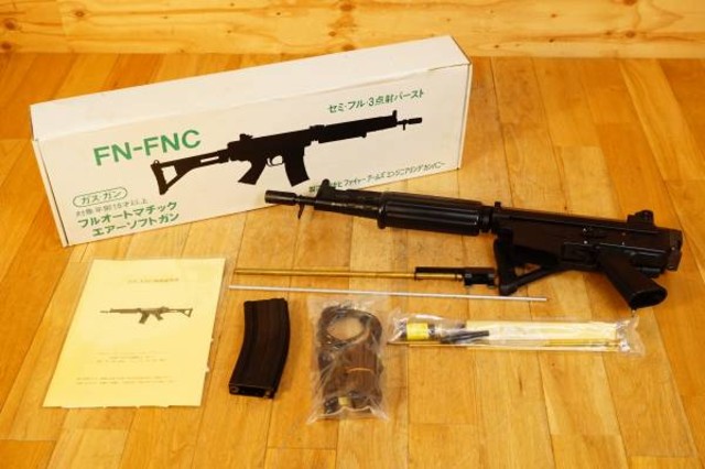 アサヒ ガスガン FN-FNC セミ フル 3点射バーストジャンク扱