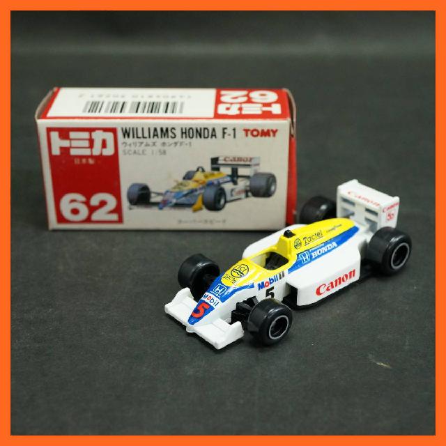 トミカ No.62 ウィリアムズ ホンダF-1 1/58 日本製 赤箱 箱絵柄