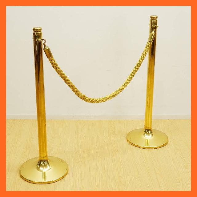 ユニオン/UNION ポールガイド ポールスタンド ロープ付 ゴールド色 店舗 フロア 備品