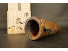 備前焼 壁掛け 花入 花器 清水賢司作 茶道具   の詳細ページを開く